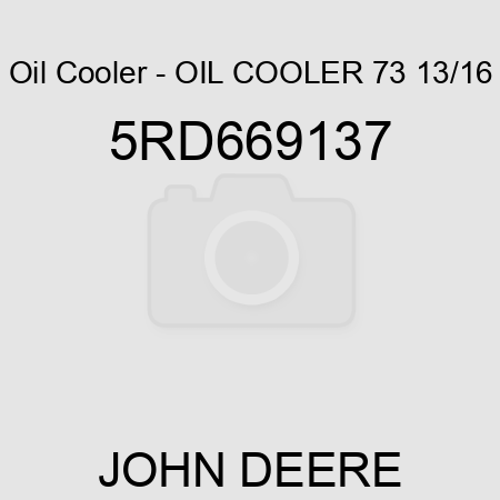 Oil Cooler - OIL COOLER 73 13/16 5RD669137