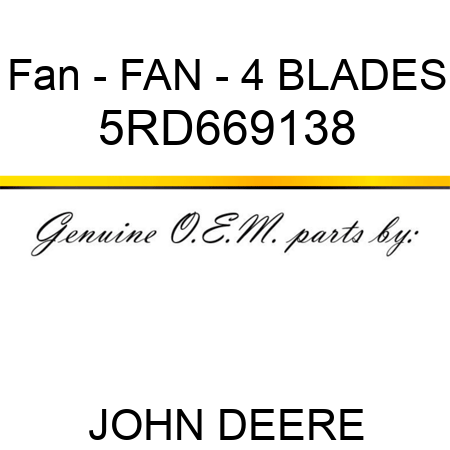 Fan - FAN - 4 BLADES 5RD669138