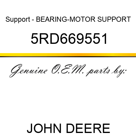 Support - BEARING-MOTOR SUPPORT 5RD669551