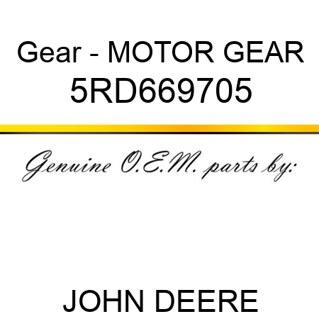 Gear - MOTOR GEAR 5RD669705