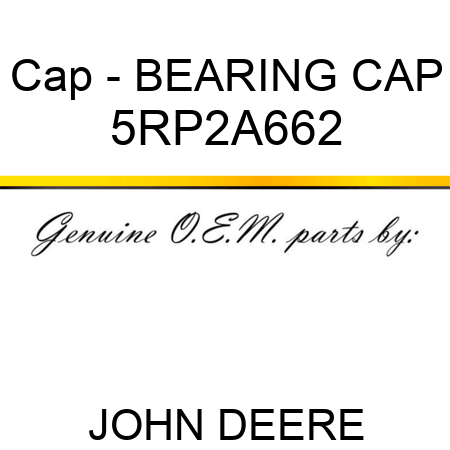Cap - BEARING CAP 5RP2A662