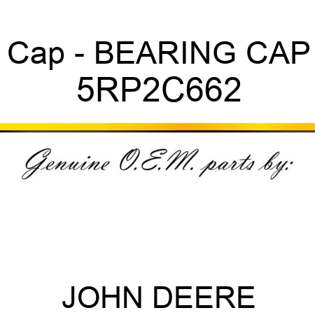 Cap - BEARING CAP 5RP2C662
