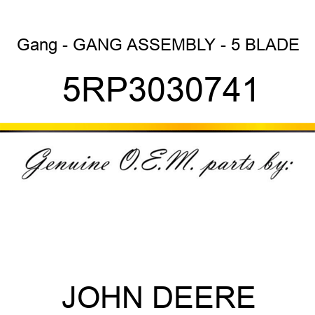 Gang - GANG ASSEMBLY - 5 BLADE 5RP3030741