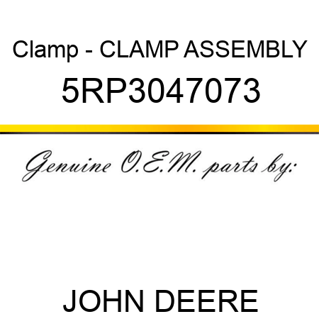 Clamp - CLAMP ASSEMBLY 5RP3047073