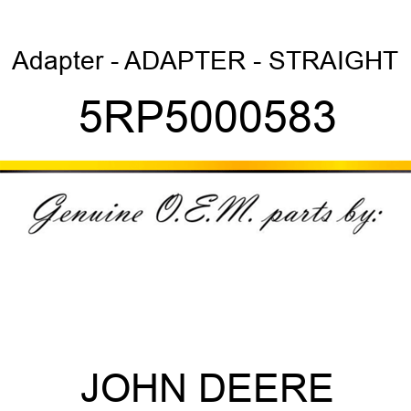 Adapter - ADAPTER - STRAIGHT 5RP5000583