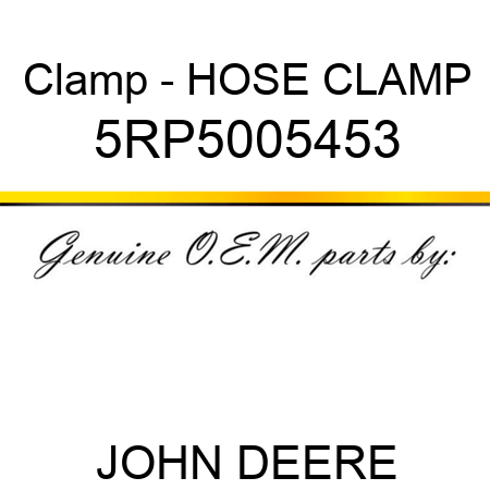 Clamp - HOSE CLAMP 5RP5005453
