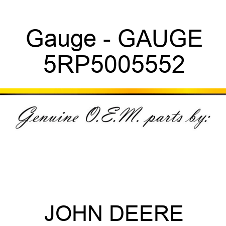 Gauge - GAUGE 5RP5005552