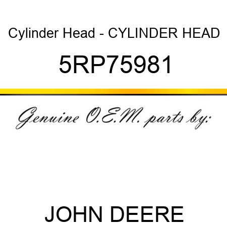 Cylinder Head - CYLINDER HEAD 5RP75981
