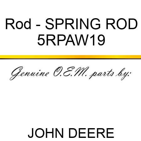 Rod - SPRING ROD 5RPAW19