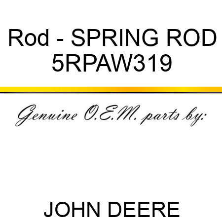 Rod - SPRING ROD 5RPAW319