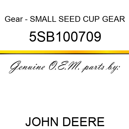 Gear - SMALL SEED CUP GEAR 5SB100709