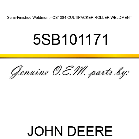 Semi-Finished Weldment - CS1384 CULTIPACKER ROLLER WELDMENT 5SB101171