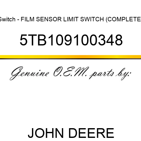 Switch - FILM SENSOR LIMIT SWITCH (COMPLETE) 5TB109100348