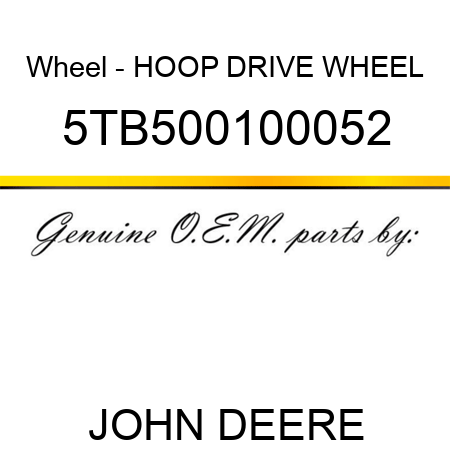 Wheel - HOOP DRIVE WHEEL 5TB500100052