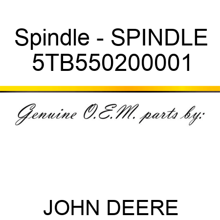 Spindle - SPINDLE 5TB550200001