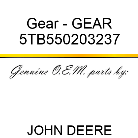 Gear - GEAR 5TB550203237