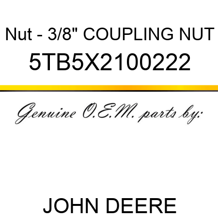 Nut - 3/8