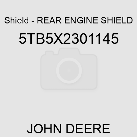 Shield - REAR ENGINE SHIELD 5TB5X2301145