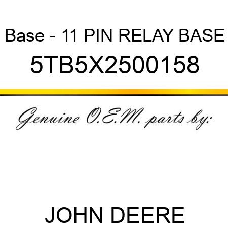 Base - 11 PIN RELAY BASE 5TB5X2500158