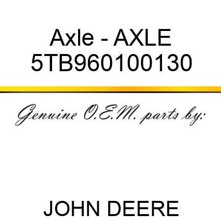 Axle - AXLE 5TB960100130