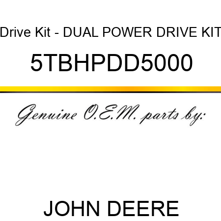 Drive Kit - DUAL POWER DRIVE KIT 5TBHPDD5000