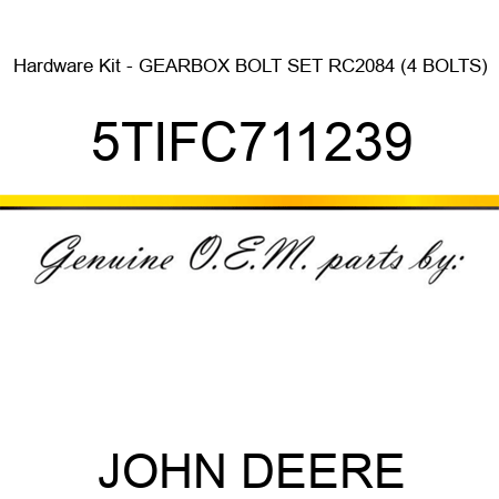 Hardware Kit - GEARBOX BOLT SET RC2084 (4 BOLTS) 5TIFC711239