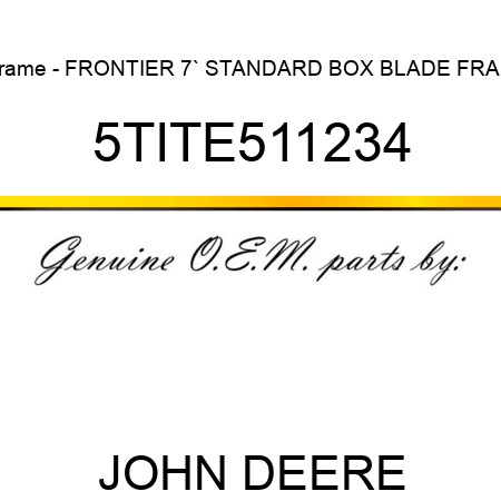 Frame - FRONTIER 7` STANDARD BOX BLADE FRAM 5TITE511234