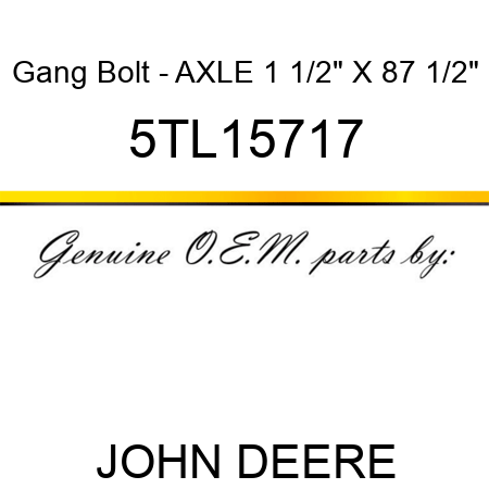 Gang Bolt - AXLE, 1 1/2