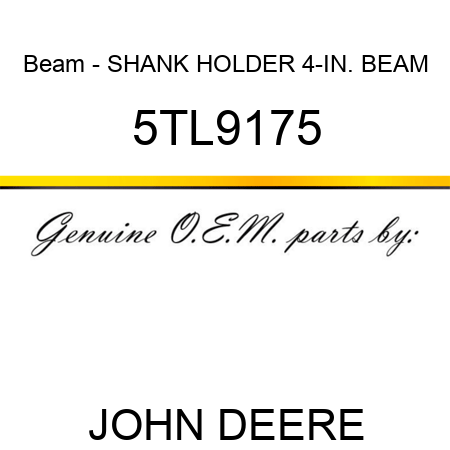 Beam - SHANK HOLDER 4-IN. BEAM 5TL9175