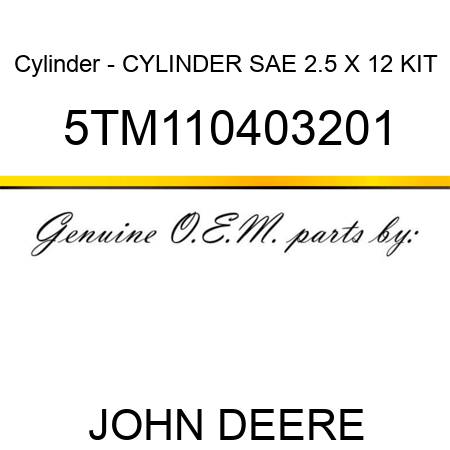 Cylinder - CYLINDER SAE 2.5 X 12 KIT 5TM110403201