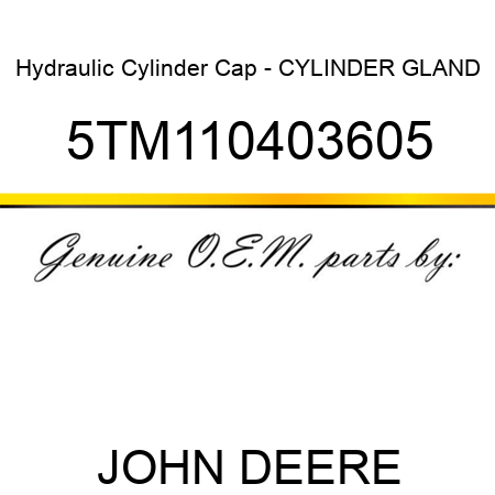 Hydraulic Cylinder Cap - CYLINDER GLAND 5TM110403605