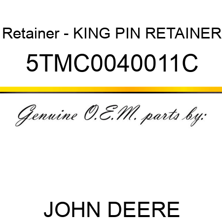 Retainer - KING PIN RETAINER 5TMC0040011C
