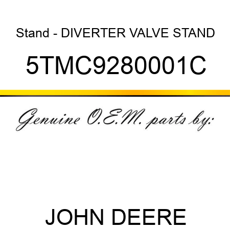 Stand - DIVERTER VALVE STAND 5TMC9280001C