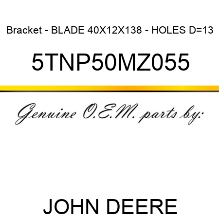 Bracket - BLADE 40X12X138 - HOLES D=13 5TNP50MZ055