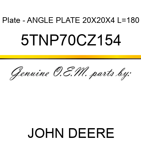 Plate - ANGLE PLATE 20X20X4 L=180 5TNP70CZ154