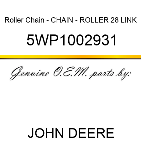 Roller Chain - CHAIN - ROLLER 28 LINK 5WP1002931