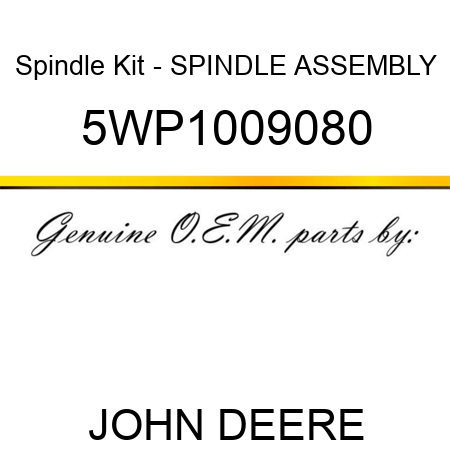Spindle Kit - SPINDLE ASSEMBLY 5WP1009080