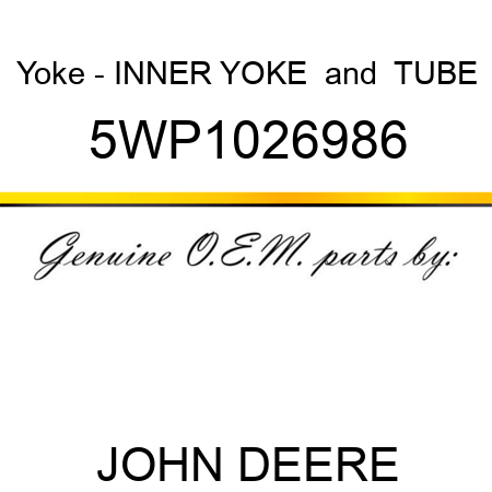 Yoke - INNER YOKE & TUBE 5WP1026986