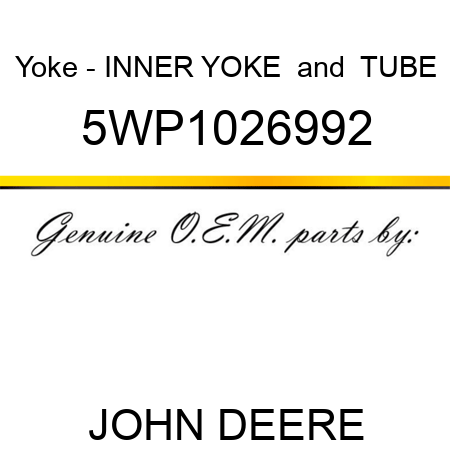 Yoke - INNER YOKE & TUBE 5WP1026992