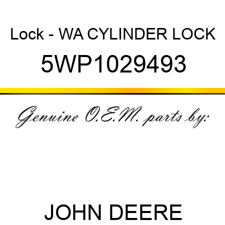 Lock - WA, CYLINDER LOCK 5WP1029493