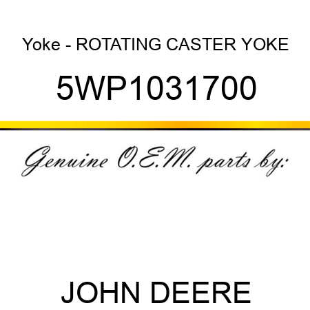 Yoke - ROTATING CASTER YOKE 5WP1031700