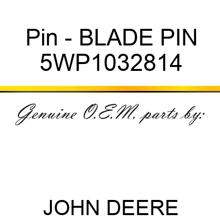 Pin - BLADE PIN 5WP1032814