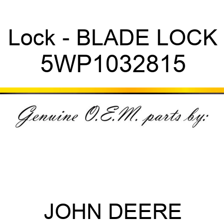 Lock - BLADE LOCK 5WP1032815
