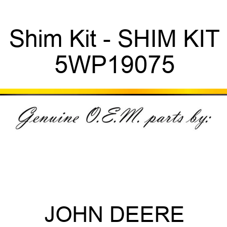 Shim Kit - SHIM KIT 5WP19075