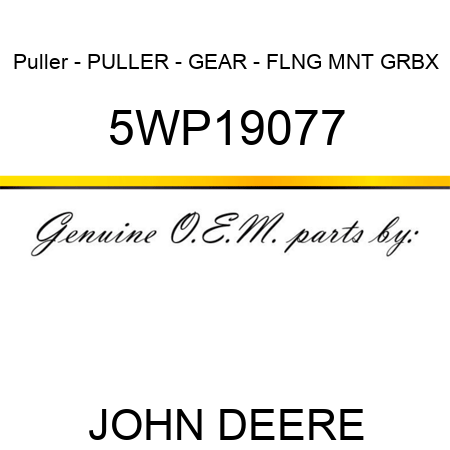 Puller - PULLER - GEAR - FLNG MNT GRBX 5WP19077