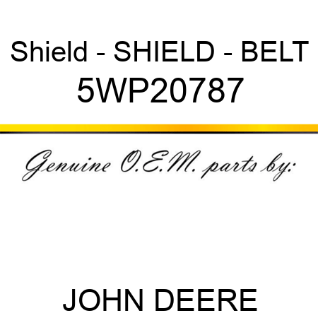 Shield - SHIELD - BELT 5WP20787