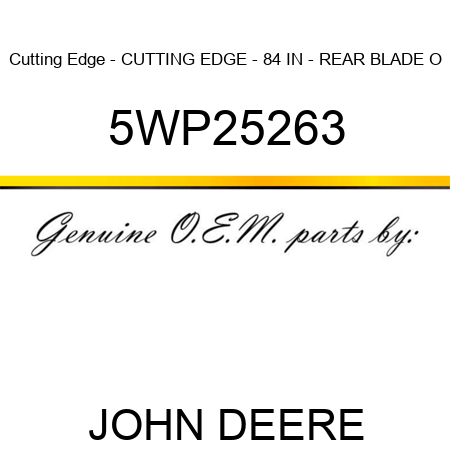 Cutting Edge - CUTTING EDGE - 84 IN - REAR BLADE O 5WP25263