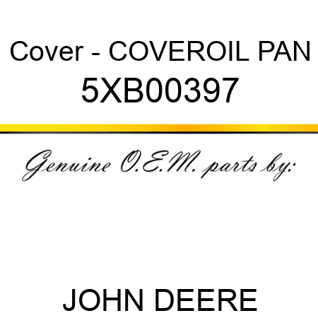 Cover - COVER,OIL PAN 5XB00397