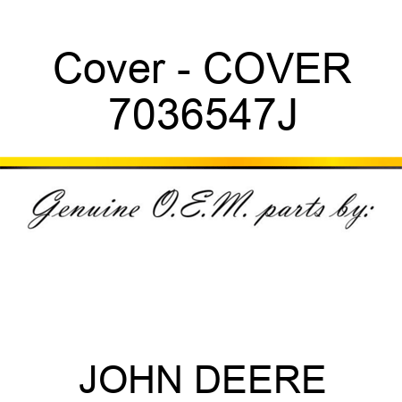Cover - COVER 7036547J