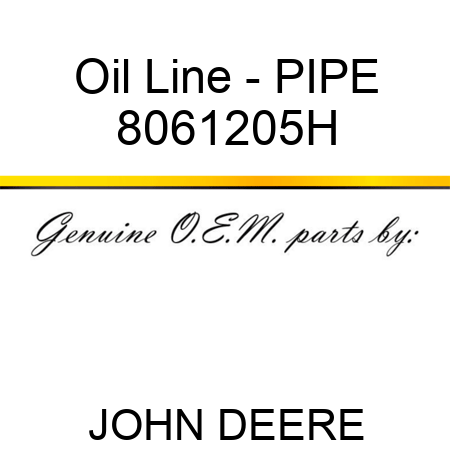 Oil Line - PIPE 8061205H